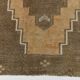 5x13 Tapis Couloir Anatolien Vintage, Tapis Turc Brun Taupe, 159x385 Cm