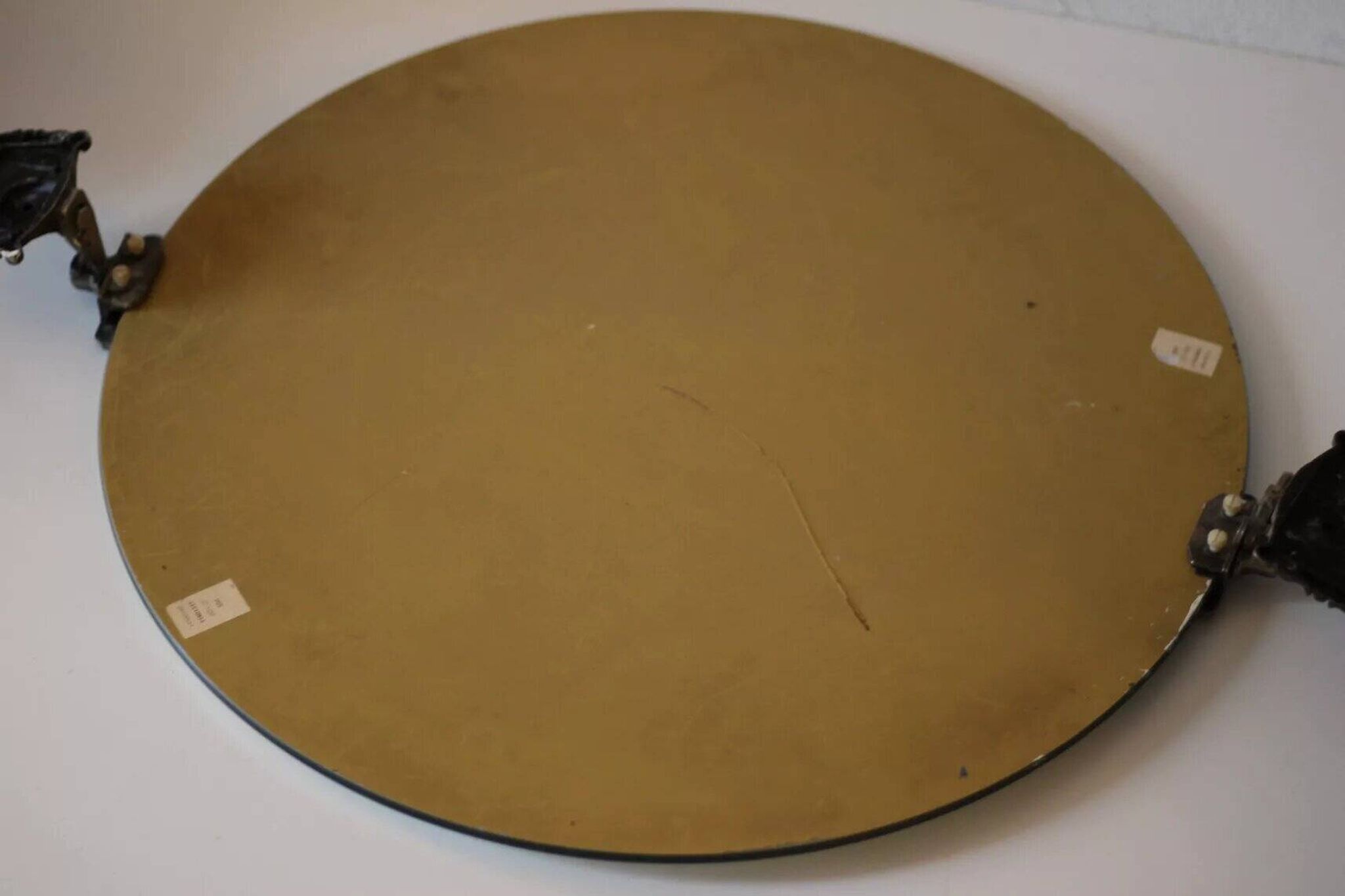 ensemble de salle de bains miroir rond et etagere