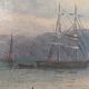 Oil Painting "Marine" Sailing Ships Coastal Scene William Thornley