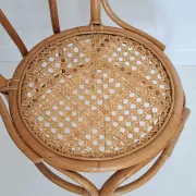Vintage bamboo and cane chair, Thonet bistro style.