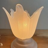 Vintage tulip glass flower lamp