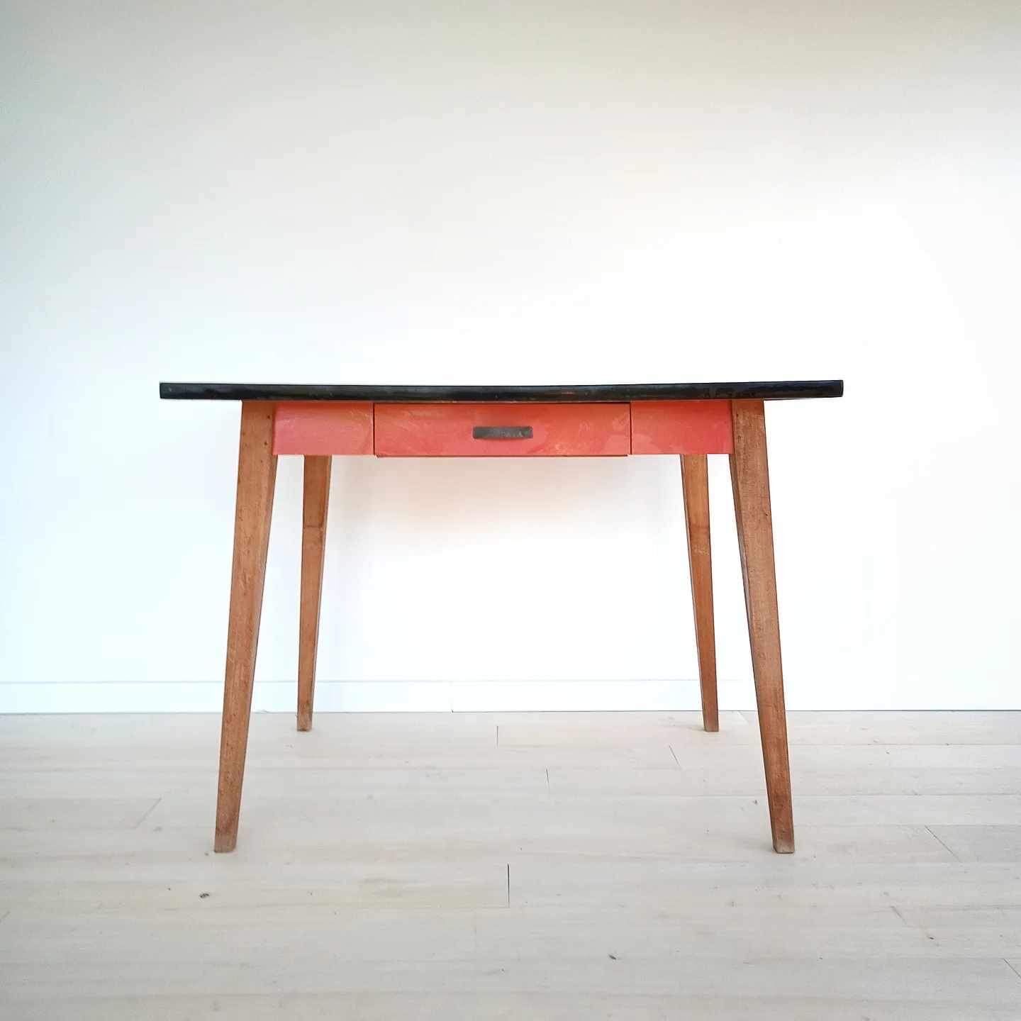 Wood and formica table