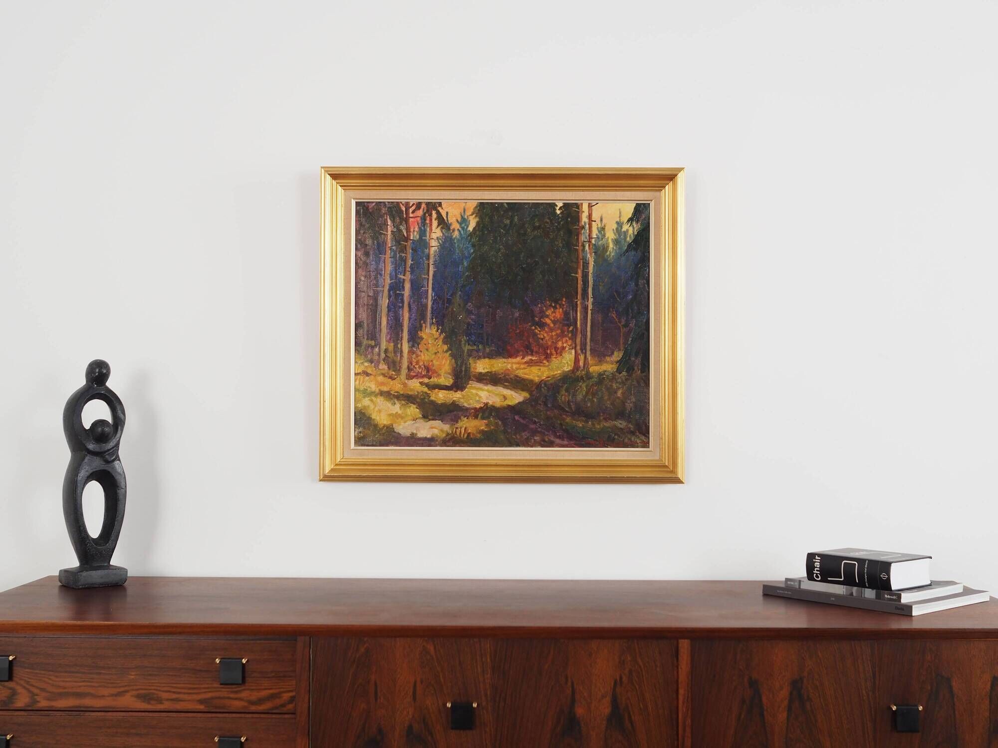 Painting „The Autumn Forest”, Scandinavian design, 1960s