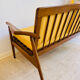 Scandinavian teak bench for two, circa 1960.