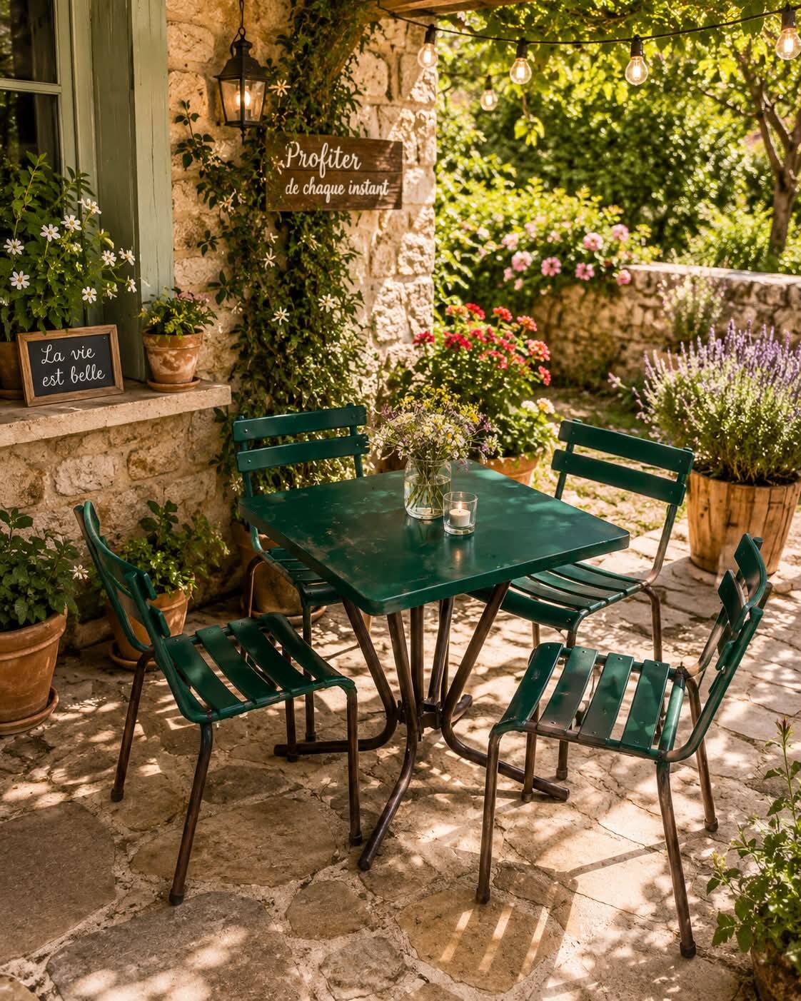 table et chaises bistrot