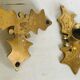 Pair of brass candle holders
