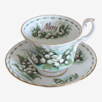 Lily of the valley cup May in English porcelain Royal Albert