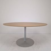 Large Oval Dining Table in Oak by Pierre Paulin for Artifort, 2018