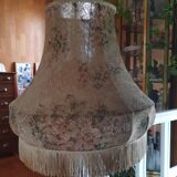 Vintage fringed pagoda lampshade