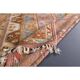 Vintage Turkish Oushak handmade wool cotton orange area rug 201x281