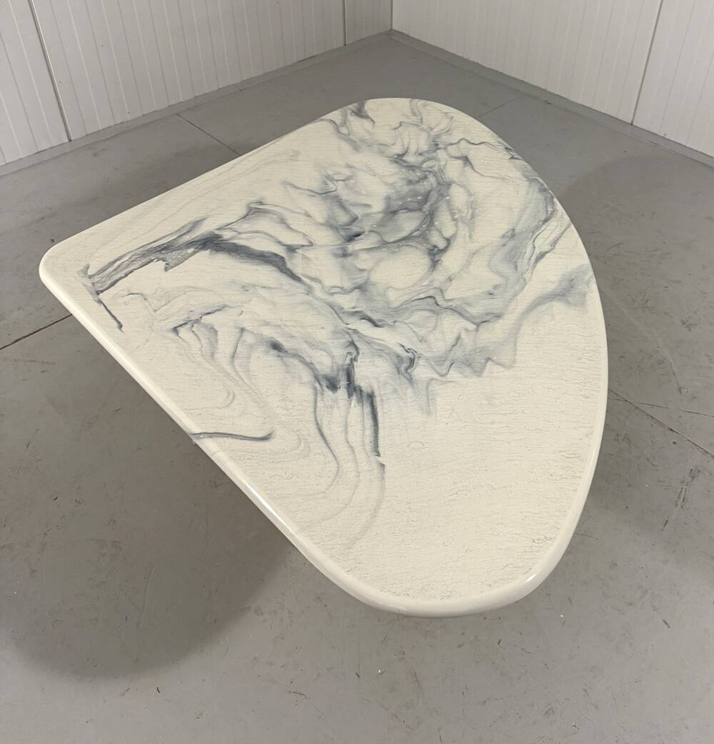 Artificial marble coffee table side table 1980’s
