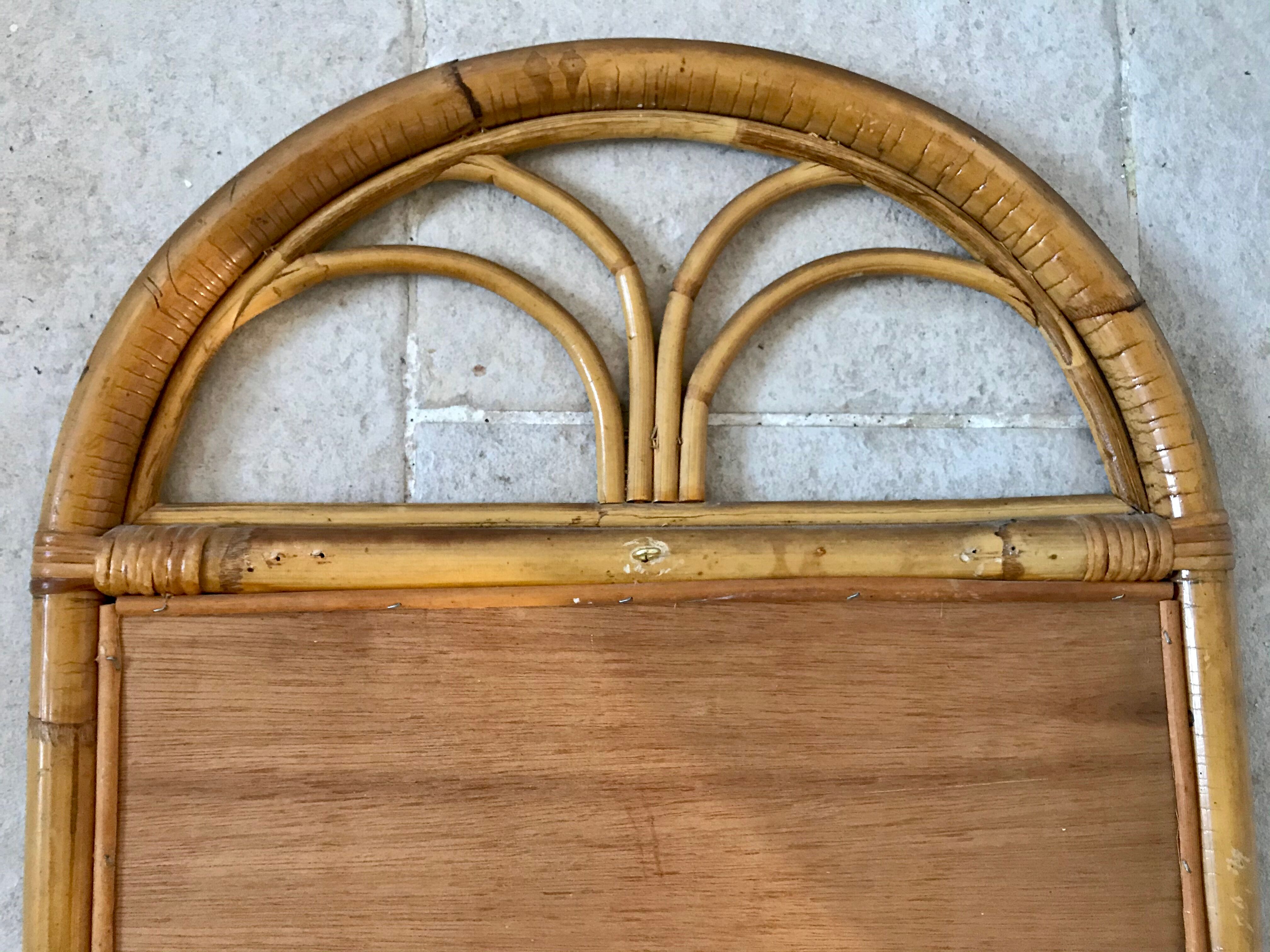 Vintage rattan mirror 82x45cm