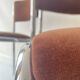 Pair of chrome and chestnut brown velvet chairs, 1970s design