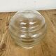 Industrial Bakelite Pendant Light with Ribbed Glass, 1970s
