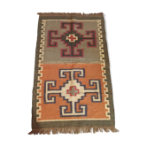 Kilim cotton and burlap carpet - 90cm x 160cm