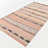 5x10 Kilim Colorful Striped Vintage Kilim Rug, 145x288Cm