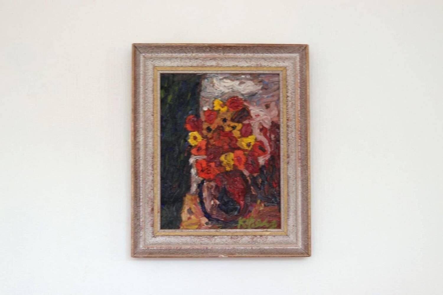 Swedish Oil on Canvas – “Flowers” by Karl Ragnar Johannesson