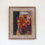 Swedish Oil on Canvas – “Flowers” by Karl Ragnar Johannesson