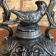 Old clock table clock baroque style metal gray made in italy vintage