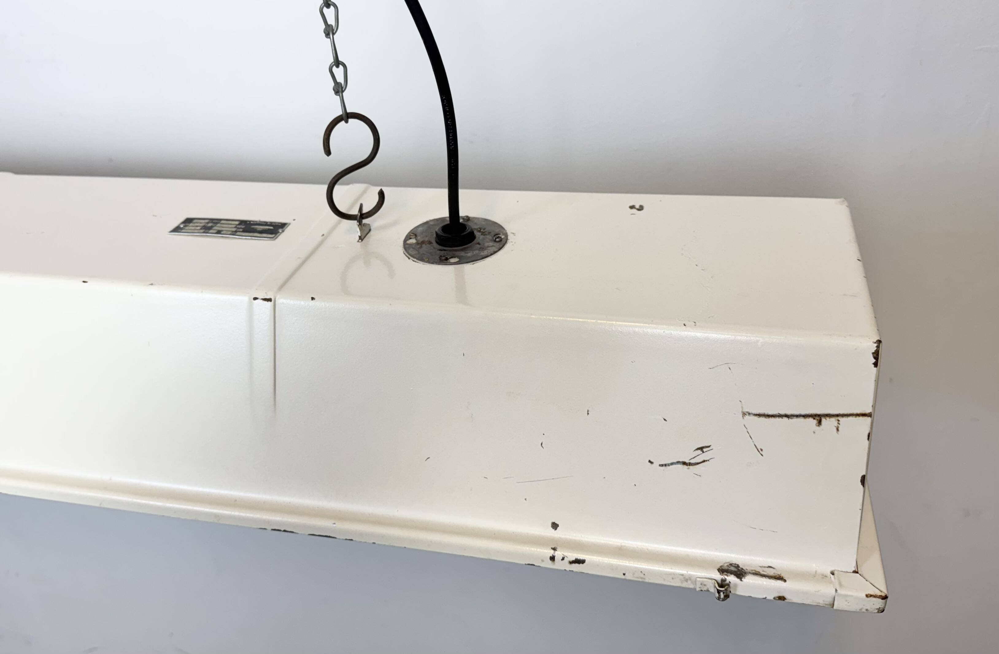 Beige Industrial Hanging Tube Light from Famor , 1970s