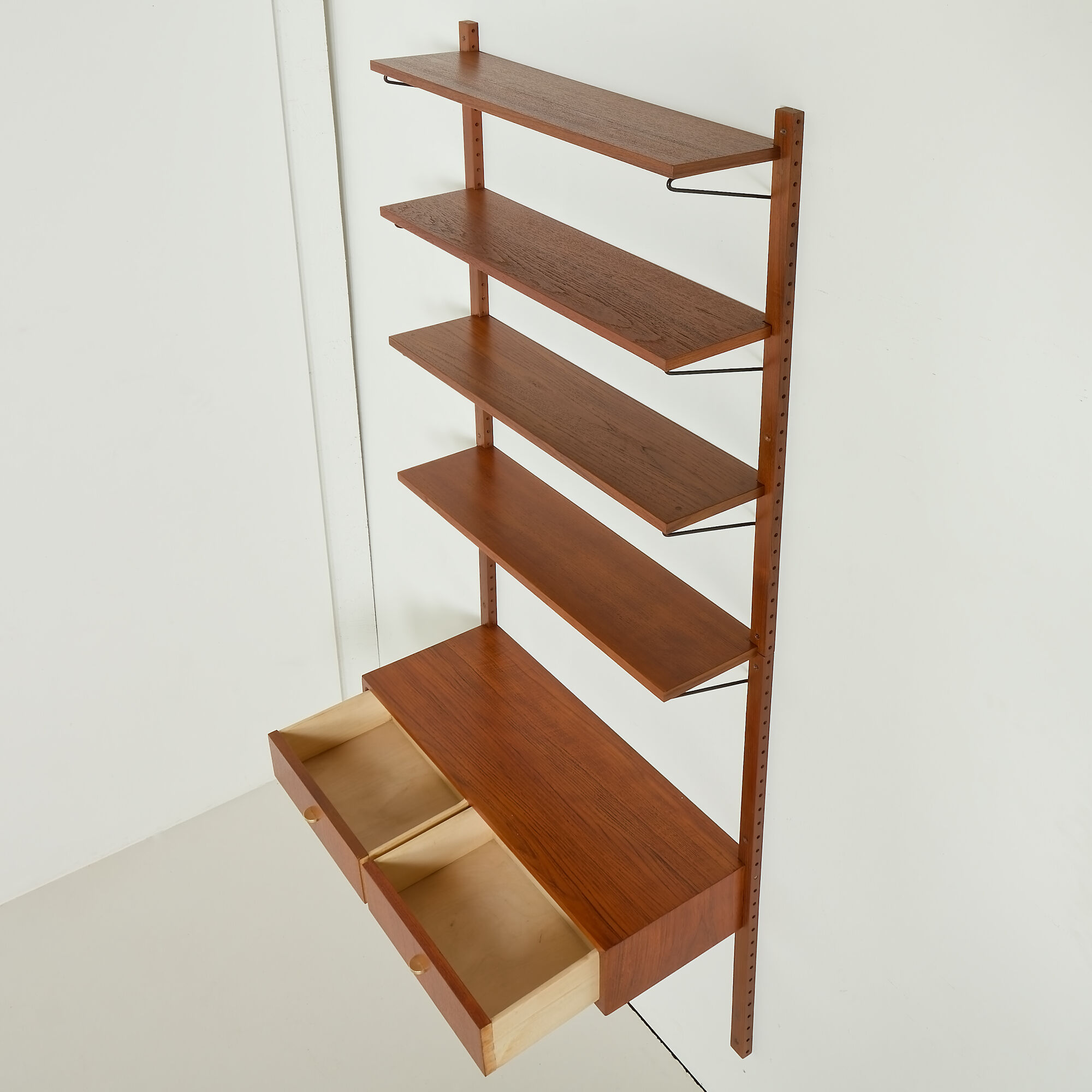 Scandinavian vintage wall unit with a console in the style of Poul Cadovius, 1960s