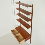 Scandinavian vintage wall unit with a console in the style of Poul Cadovius, 1960s