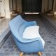 Sofa Sofa Arc curved EGG Scandinavian years 50-60