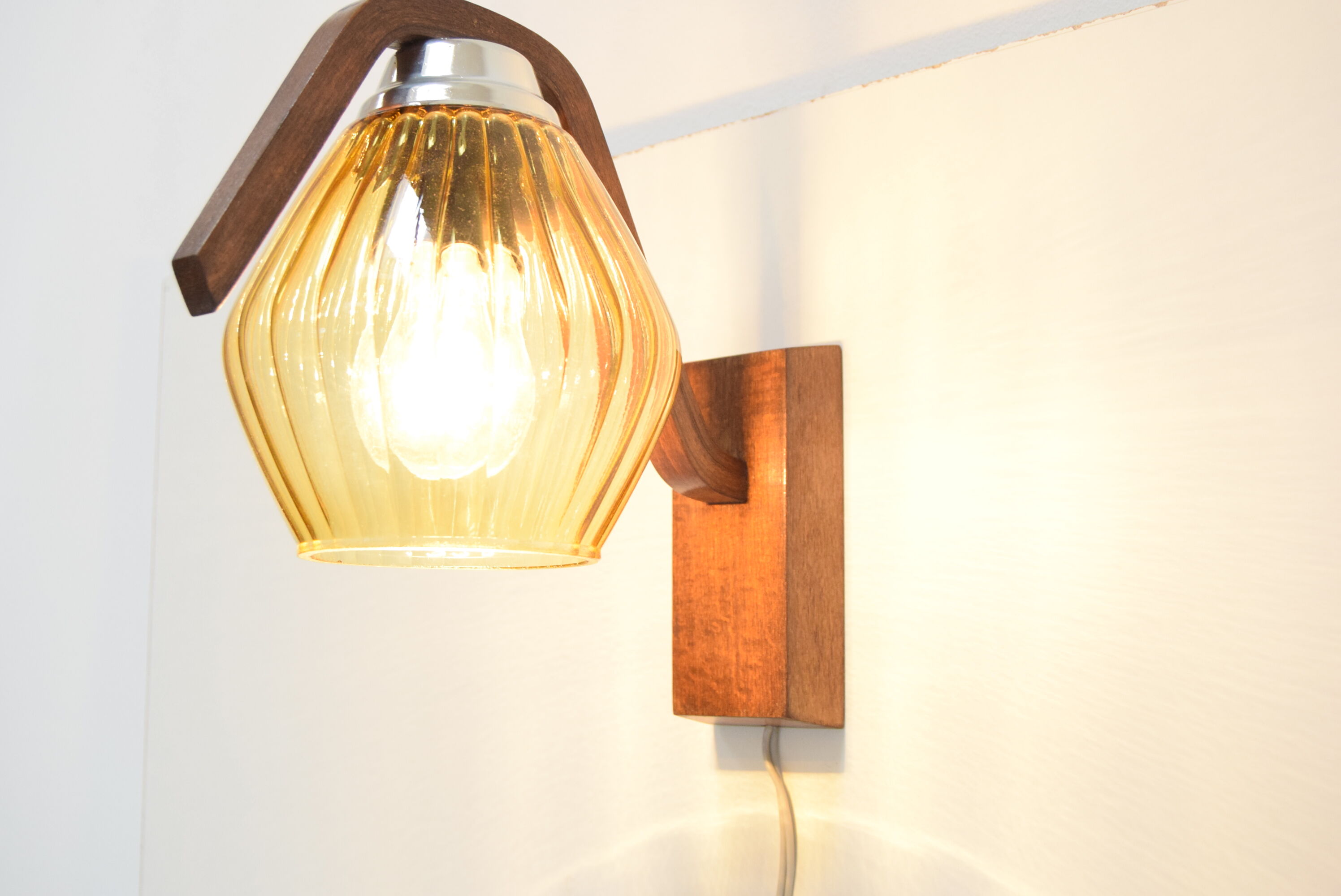 Mid-century Wall Lamp by Drevo Humpolec, 1960’s.