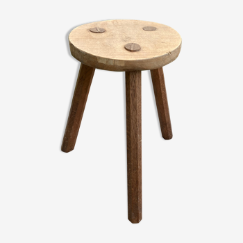 Brutalist tripod farm stool 1950