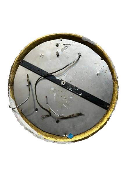 Ceiling light in glass and gold metal