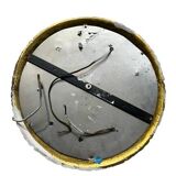 Ceiling light in glass and gold metal