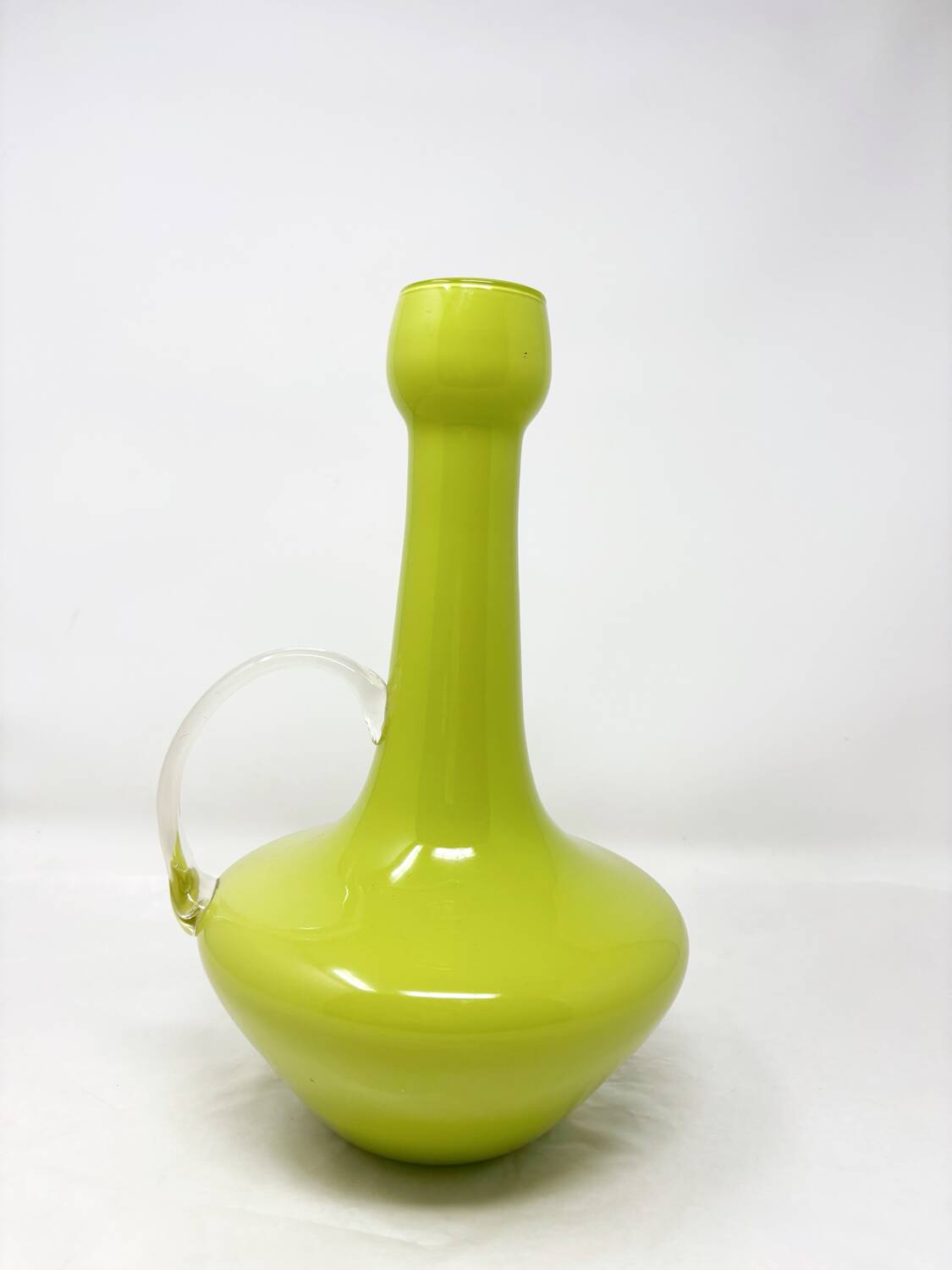 Empoli opaline lime green vase