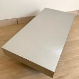 70s coffee table in brushed aluminum