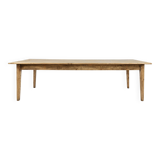 Grande table de ferme rustique en bois d'orme, France vers 1800