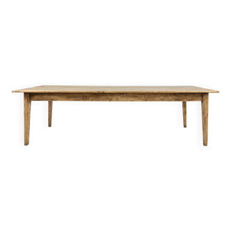 Large rustic elm wooden farm table, France ca. 1800