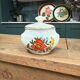Vintage sugar bowl in Gien porcelain