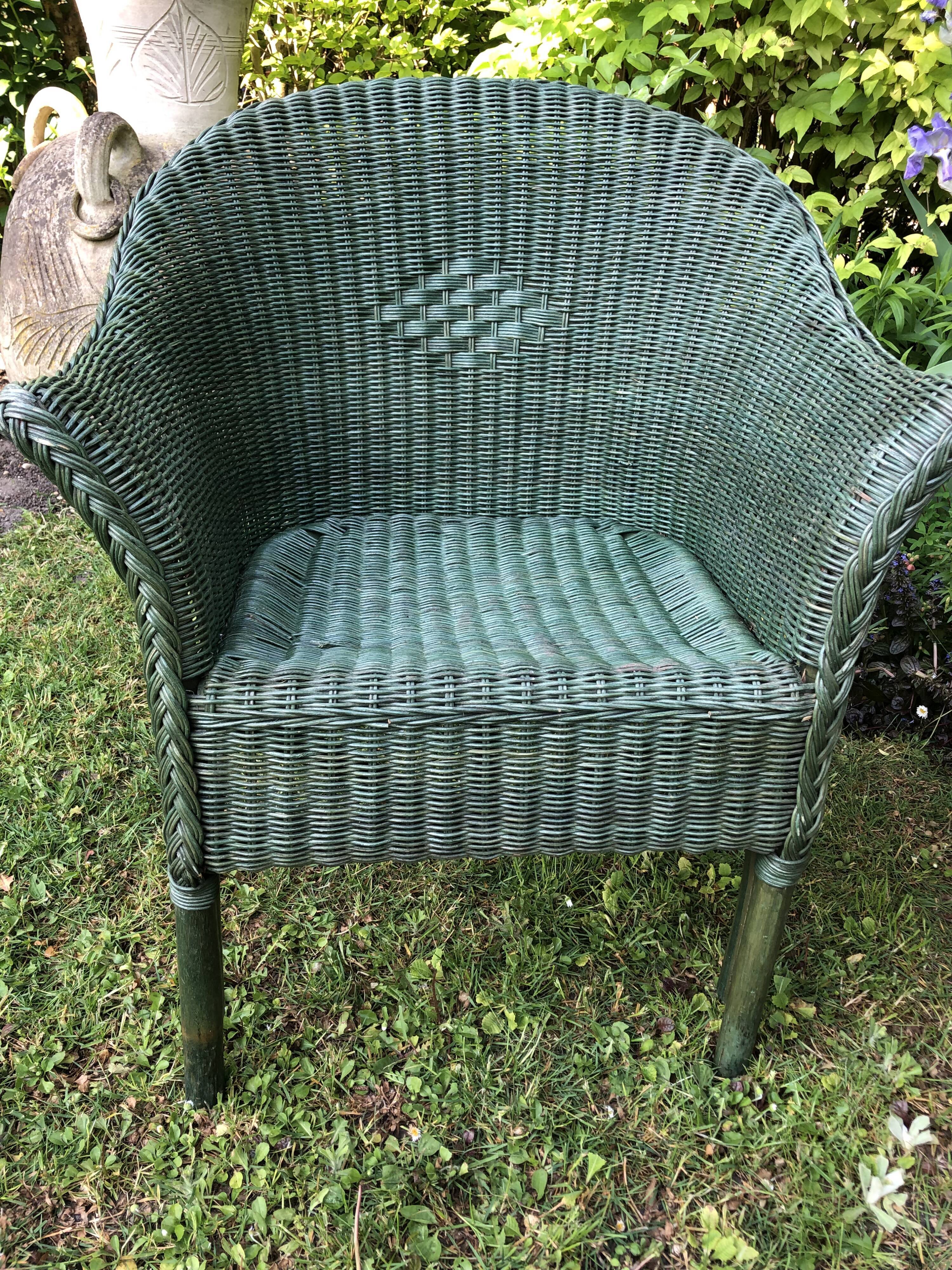 Vintage rattan armchair