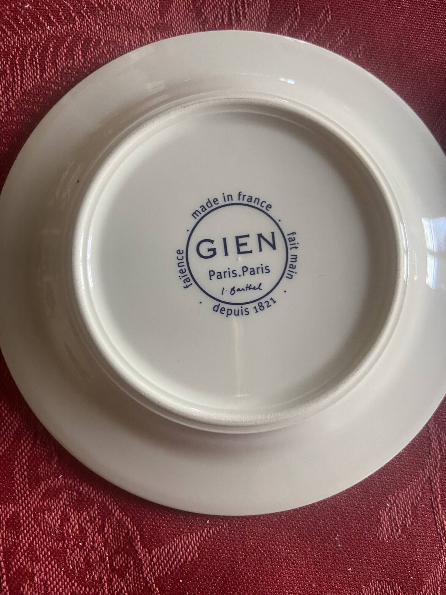 Pair of bread plates Gien