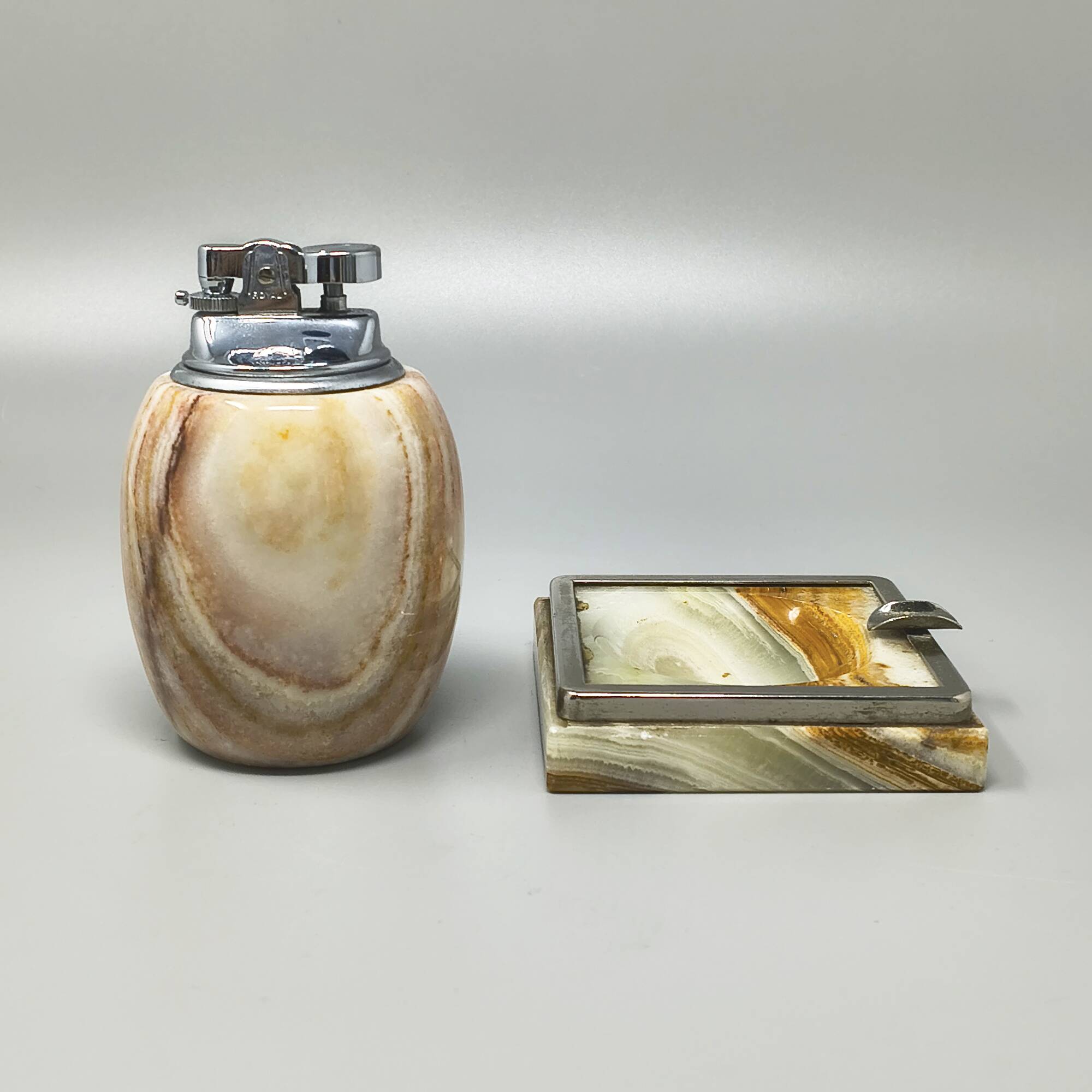 Nécessaire de fumeur italien en onyx, années 1960