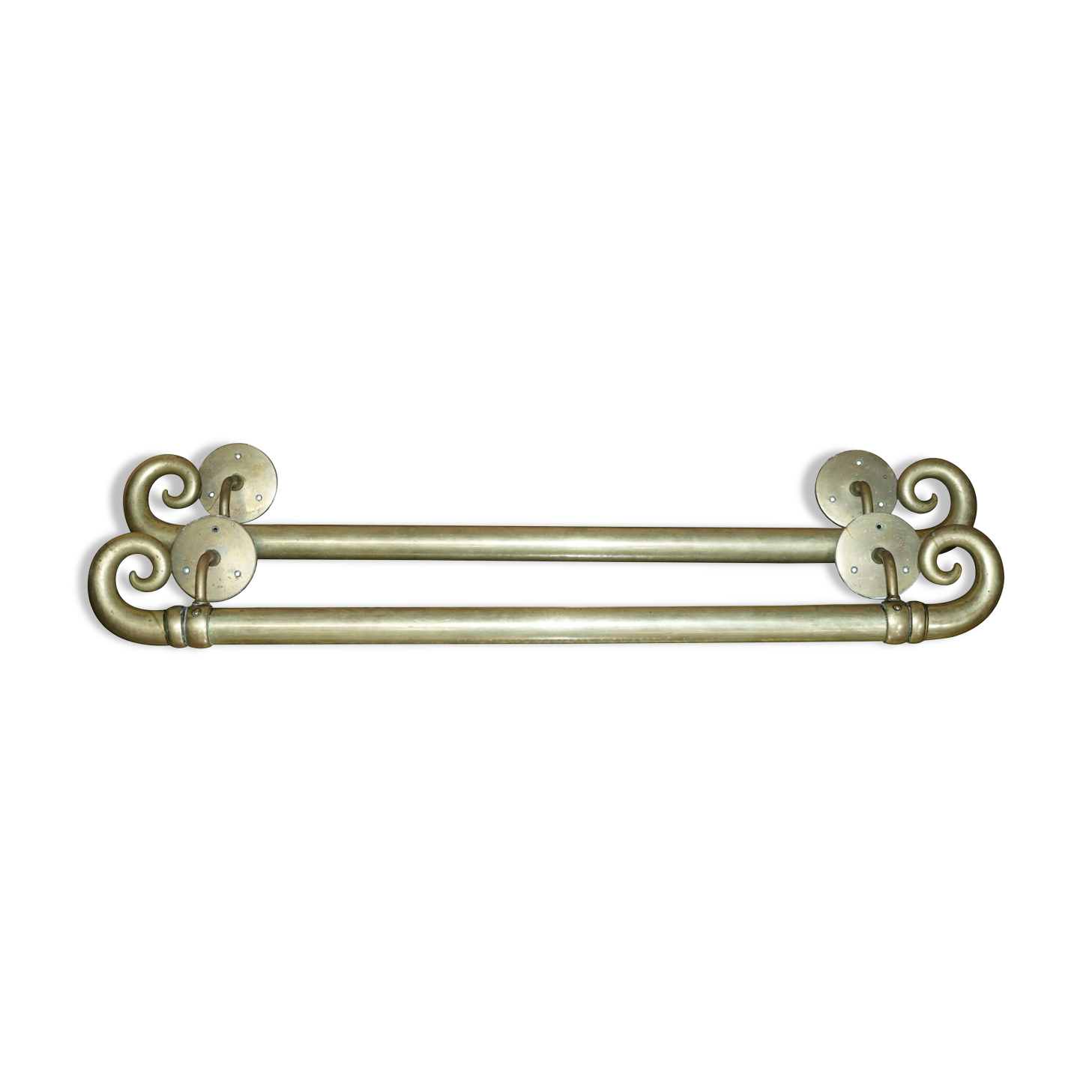 Pair of very large antique Victorian brass door handles.
