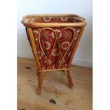 Vintage rattan work basket