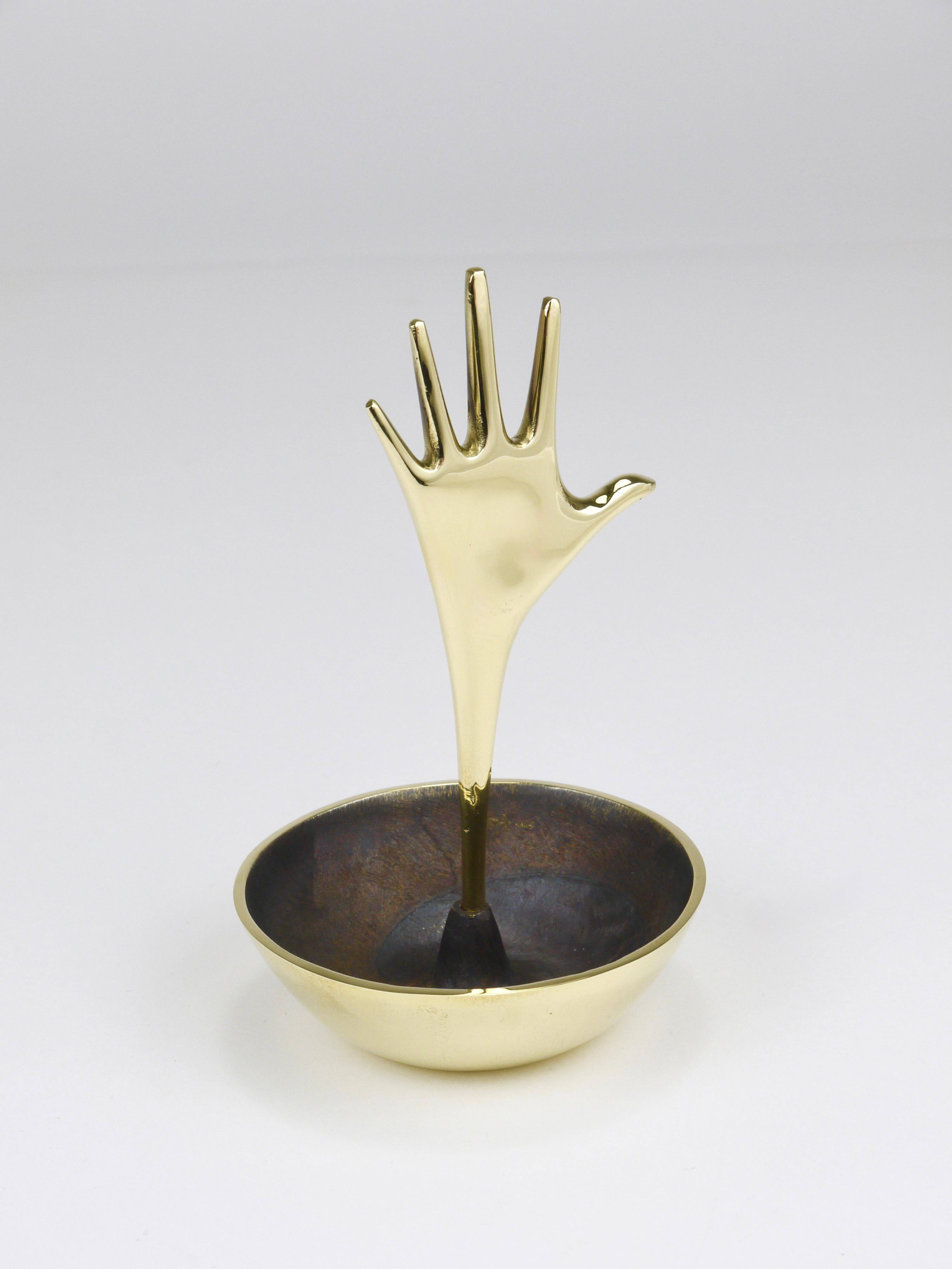 Carl Auböck Brass Ashtray Hand Empty Pocket Accessory, Vienna, Austria