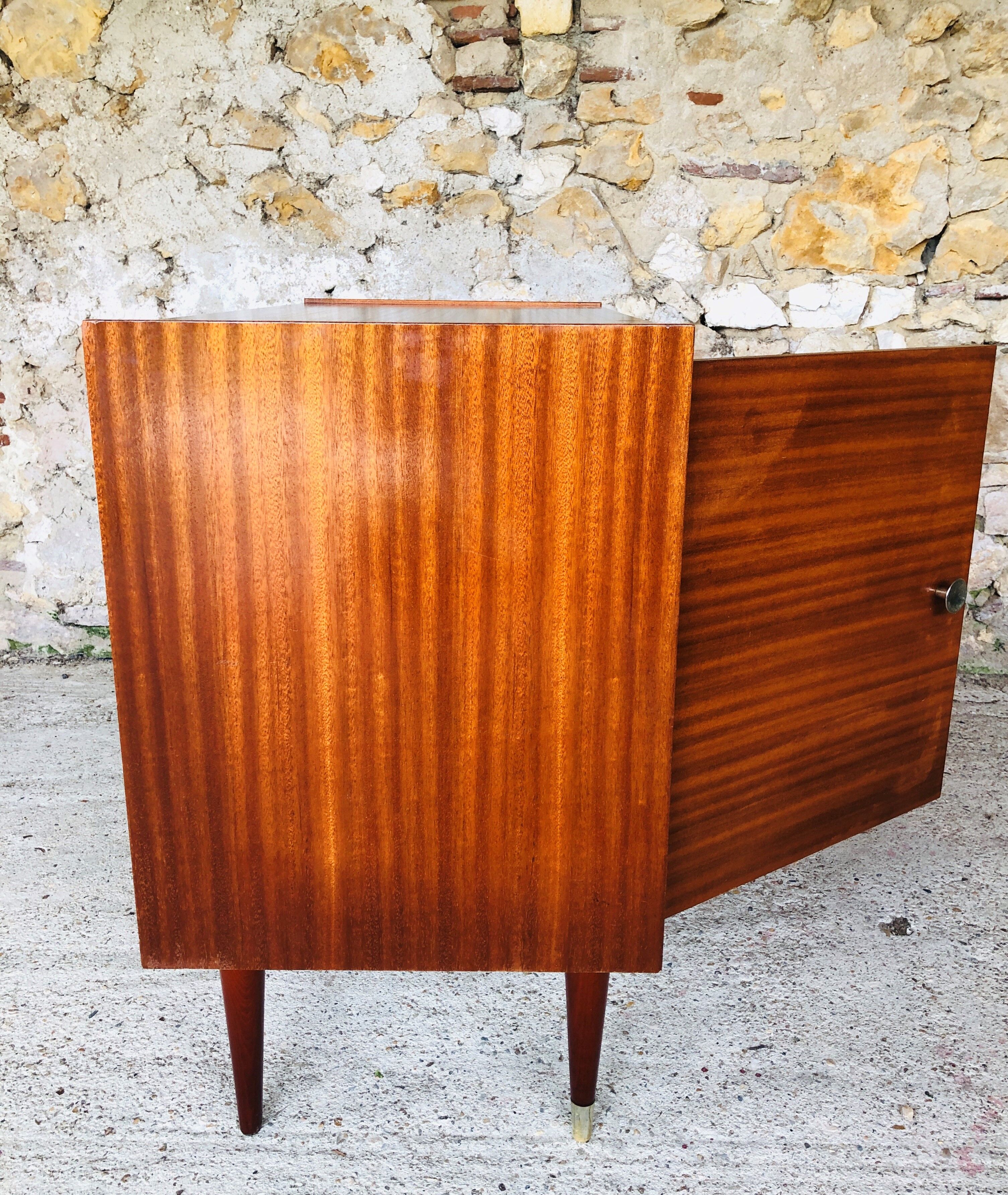 Vintage storage furniture has two doors 60/70