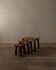 Vintage Brutalist Solid Oak Nesting Tables (Set of 3) – Dutch, 1970s