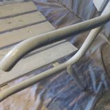 Pair of white garden armchairs