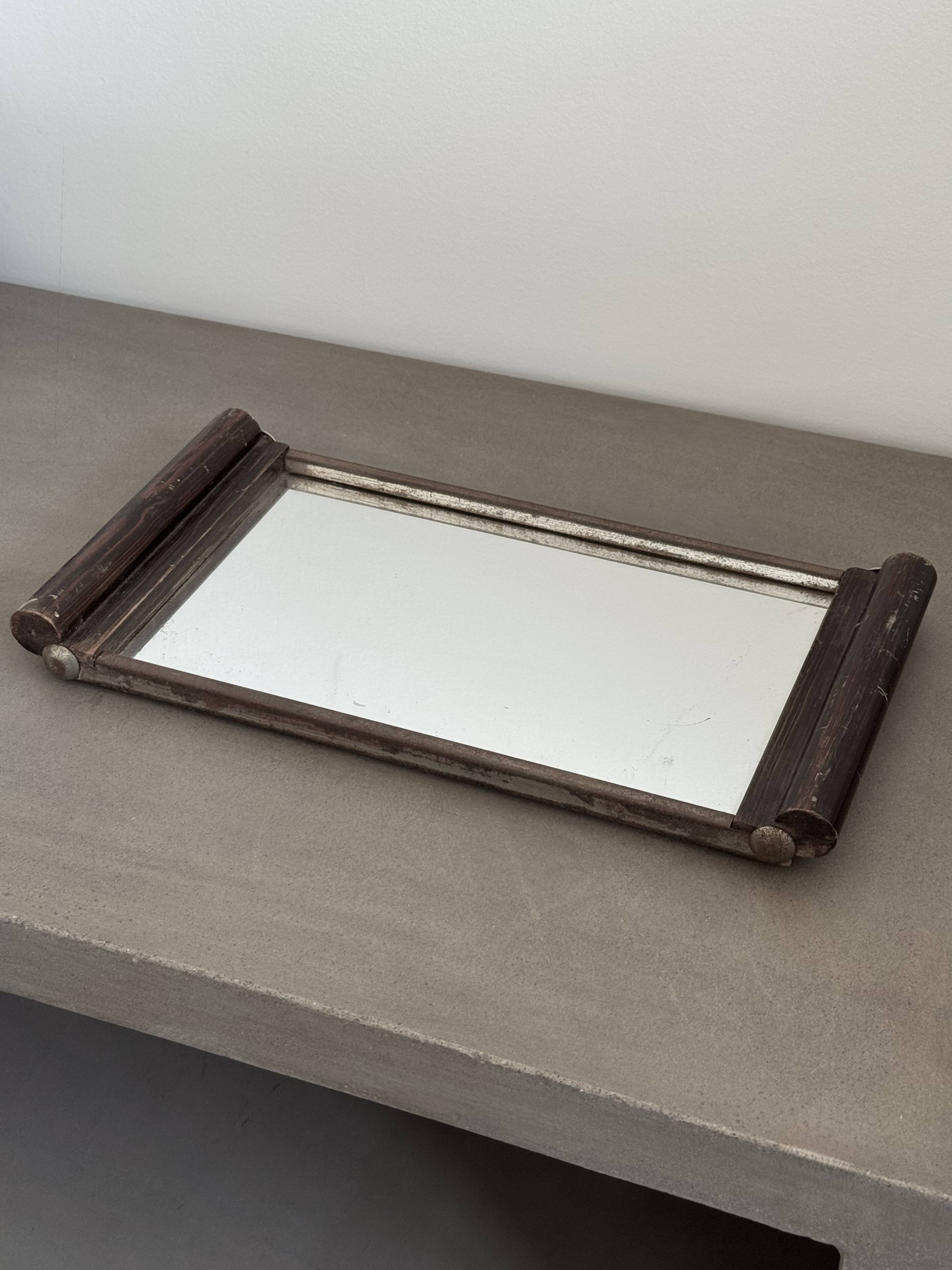 Mirror Plateau, Wood & Brutalist Metal Unsigned