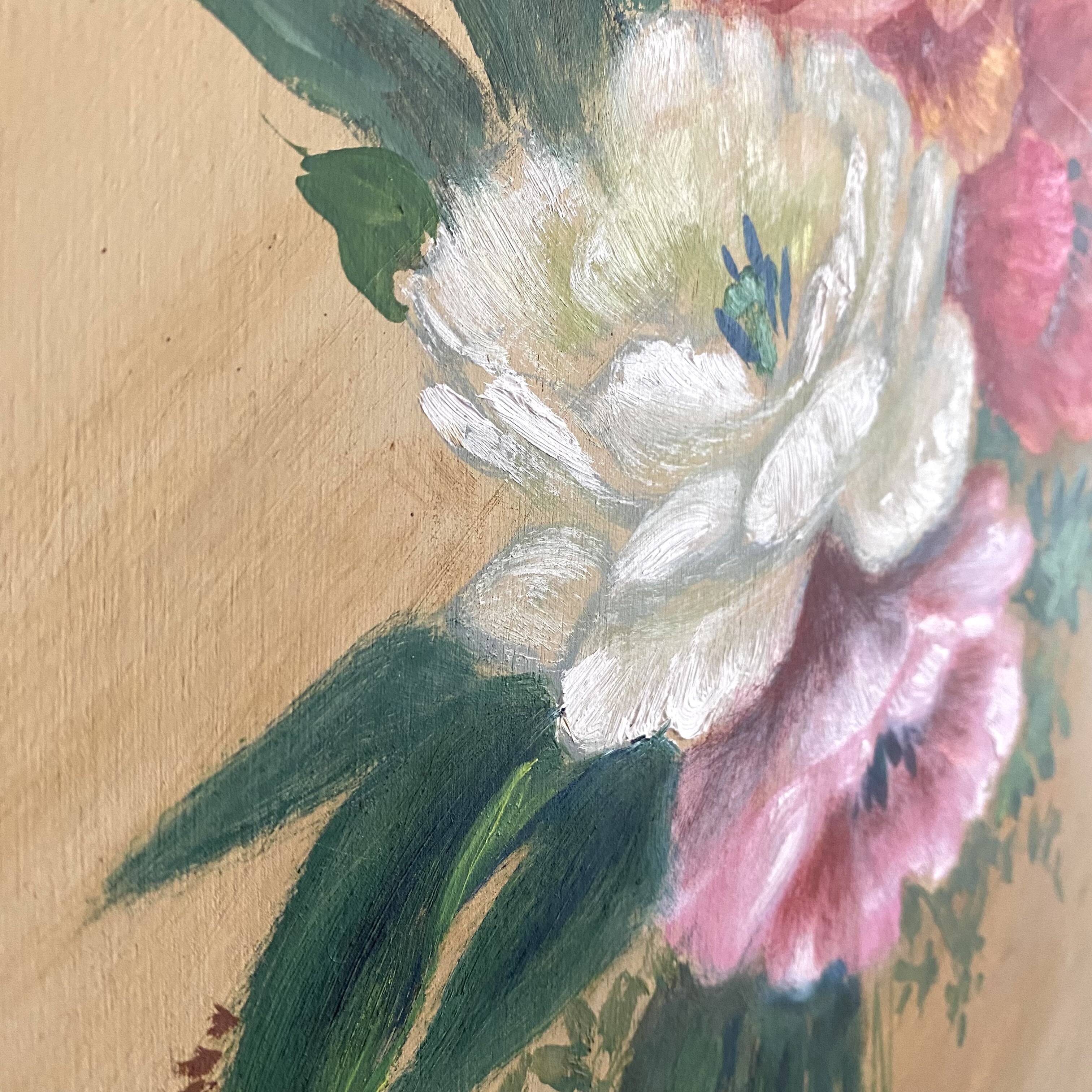 Peinture bouquet de fleurs 25X60cm