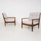 Set of 2 oak lounge chairs, The Netherlands 1960’s