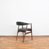Danish Teak & Leather Armchair by Th. Harlev for Farstrup Møbler