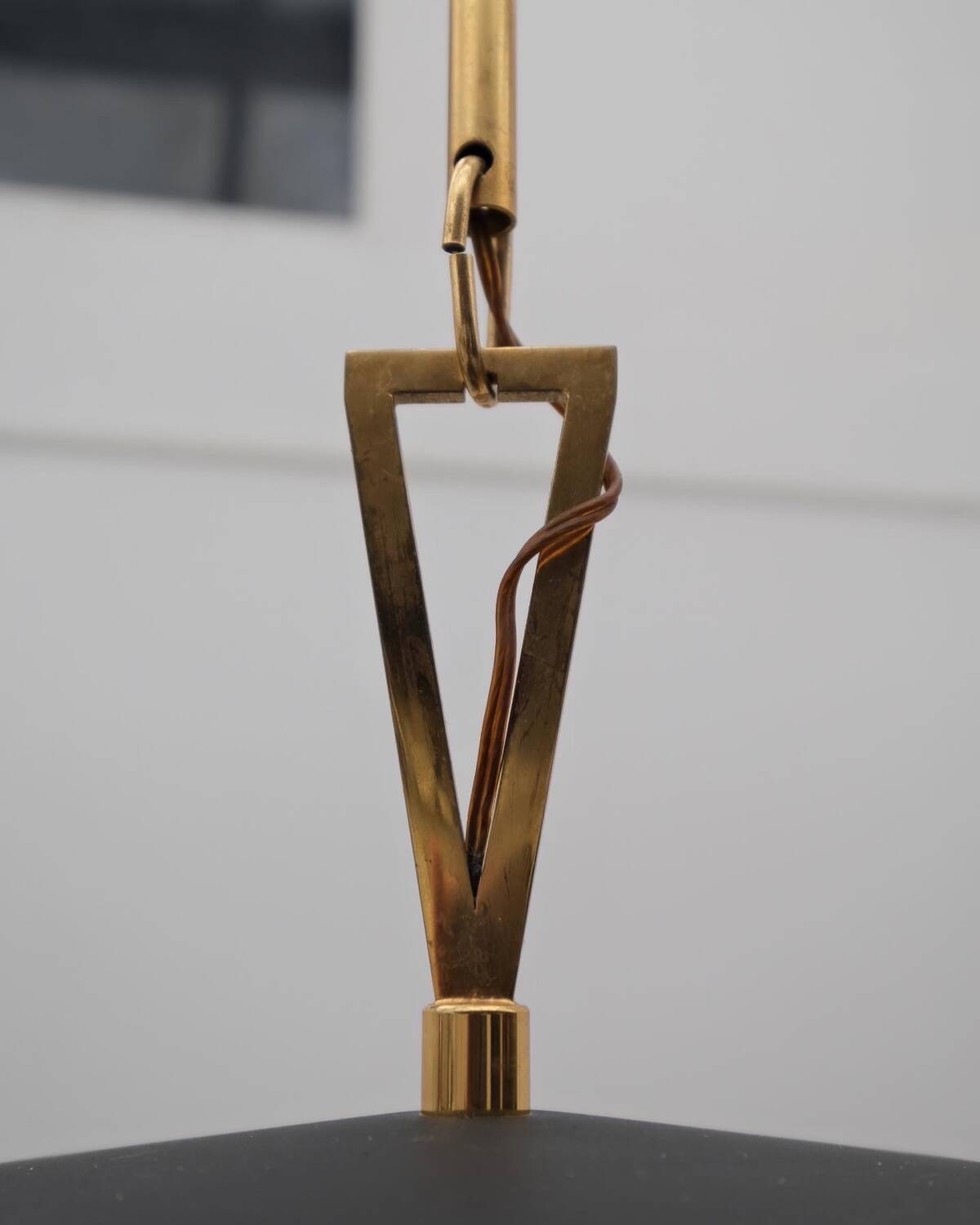 ARLUS chandelier in brass and glass, 1960